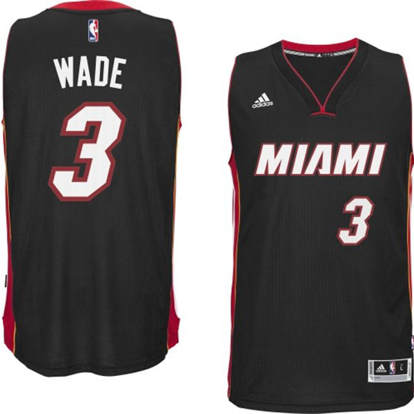 Miami Heat #3 Dwayne Wade 2014 15 New Swingman Road Black Jersey